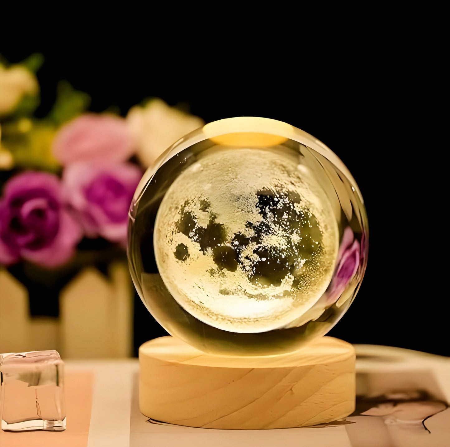 Glass Lamp 3D Ball Astronomy Night