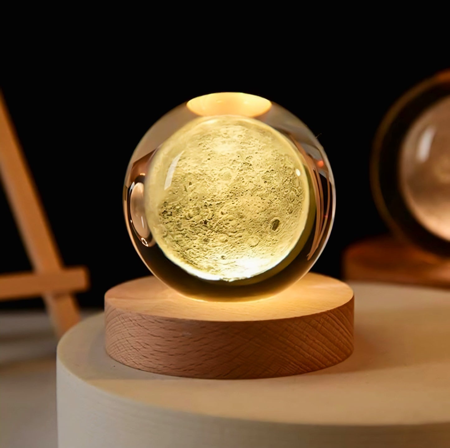 Glass Lamp 3D Ball Astronomy Night