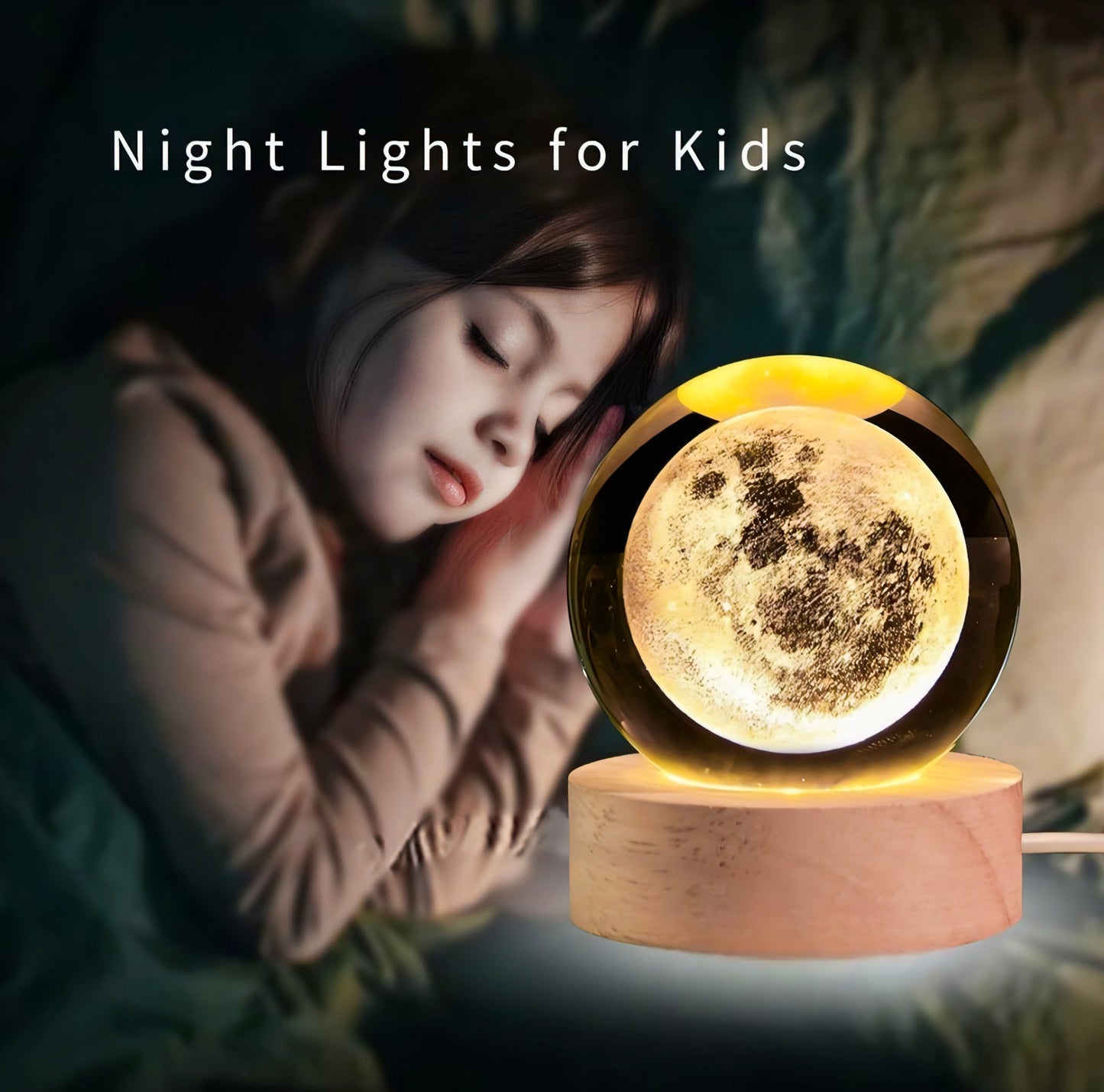 Glass Lamp 3D Ball Astronomy Night