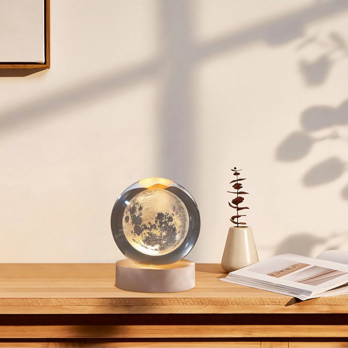 Glass Lamp 3D Ball Astronomy Night