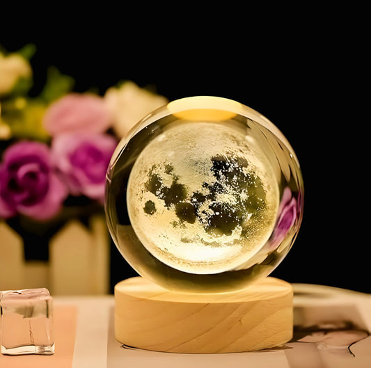 Glass Lamp 3D Ball Astronomy Night