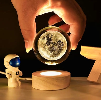 Glass Lamp 3D Ball Astronomy Night