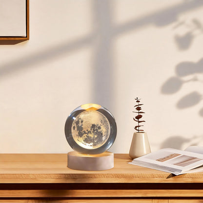 Glass Lamp 3D Ball Astronomy Night