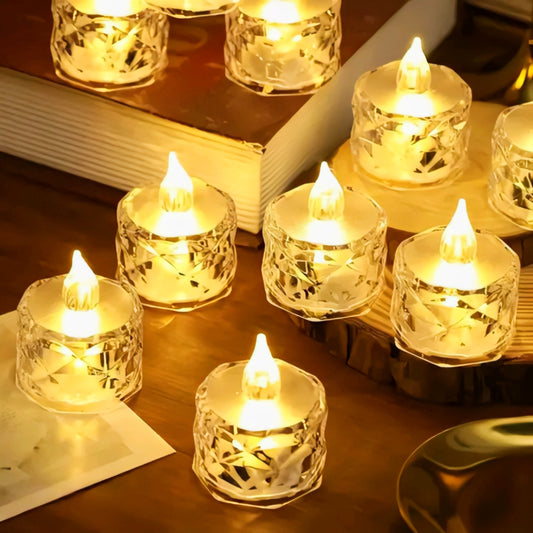 Traders s crystal led light candle 6 pcs
only